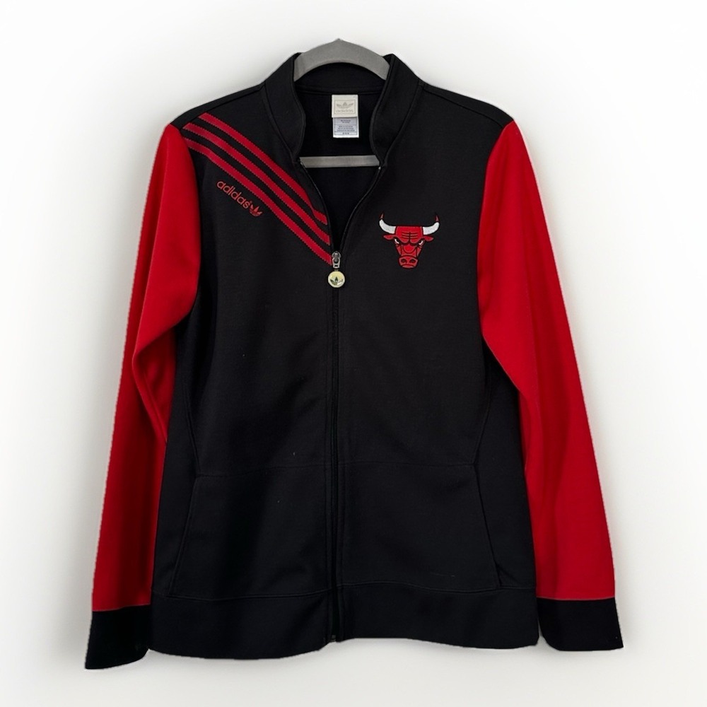 Chicago Bulls adidas Originals Trefoil Full Zip Retro Track Jacket - Men's M